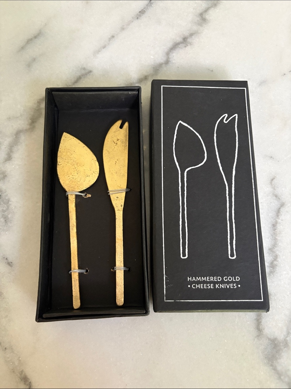 Cheese Knives Appetizers Charcuterie Hammered Gold Rustic Santa Barbara Design